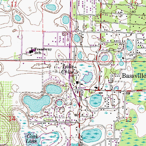 Topographic Map of Church of God Youth and Retreat Center, FL