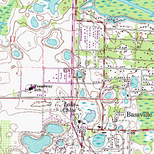 Topographic Map of United Faith Assembly of God, FL