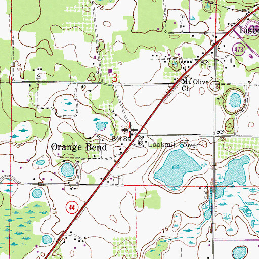 Topographic Map of Mount Zion Missionary Baptist Church, FL