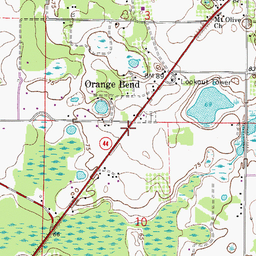 Topographic Map of Progress Energy Haines Substation, FL
