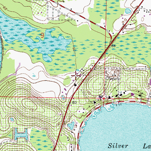 Topographic Map of Leesburg Airport Substation, FL
