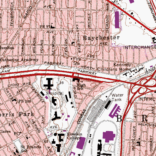 Topographic Map of Academy for Gerontological Education and Development, NY