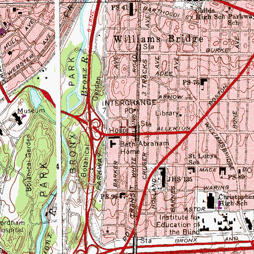Topographic Map of Zimmerman Memorial Playground, NY