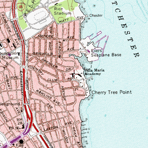 Topographic Map of Marguerite Hall, NY
