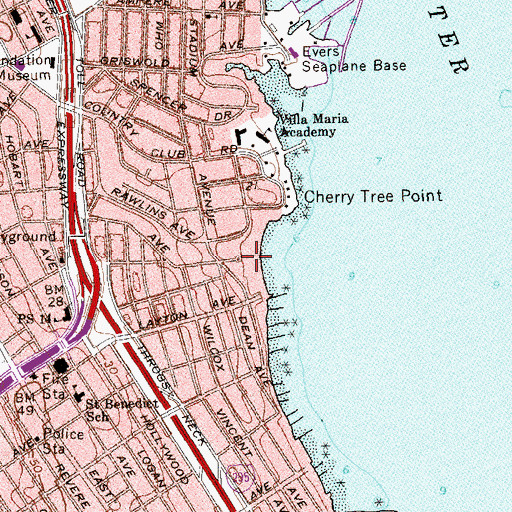 Topographic Map of Providence Rest Home for Aged Women, NY