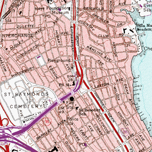Topographic Map of Schneider-Sampson Park, NY