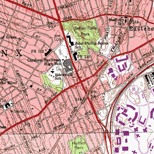 Topographic Map of Split Rock Nursing Home, NY