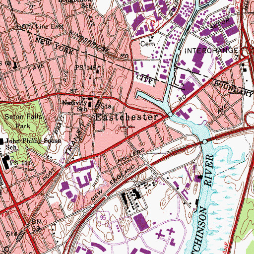 Topographic Map of Salvatore R Naclerio Plaza, NY