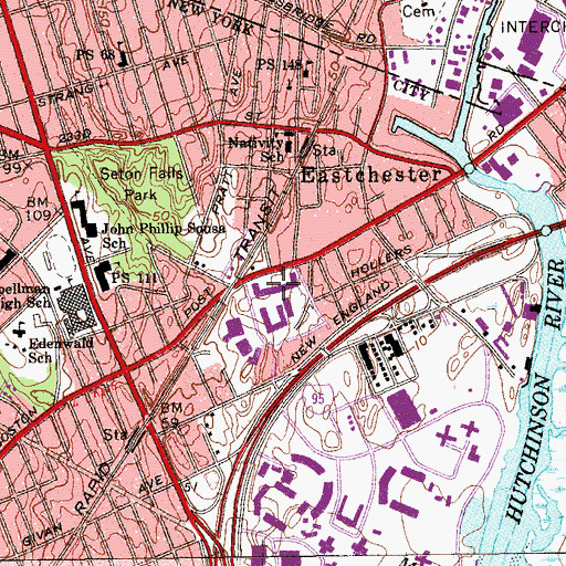 Topographic Map of Shopwell Plaza Shopping Center, NY