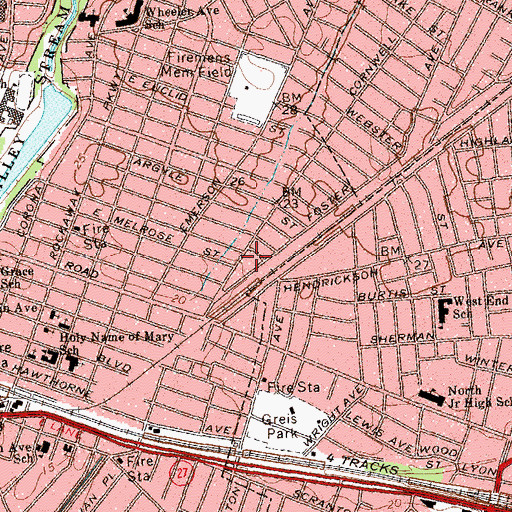 Topographic Map of Shulamith School, NY