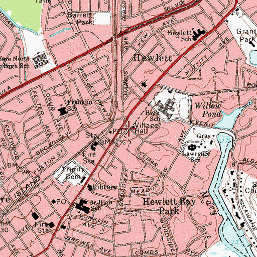 Topographic Map of Reenas Bais Yaakov School, NY