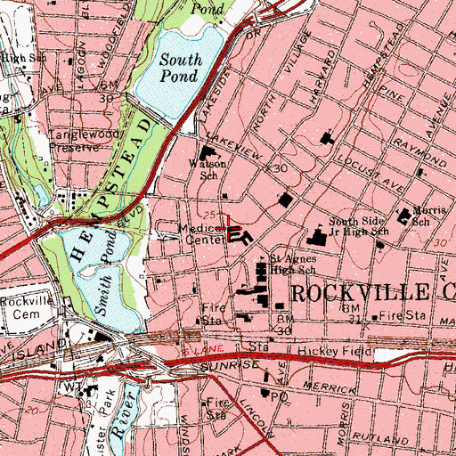Topographic Map of Rosalee Young Childhood Center, NY