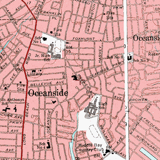 Topographic Map of Central Hebrew High School, NY