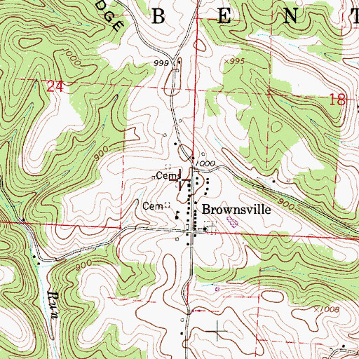 Topographic Map of German Lutheran Cemetery, OH