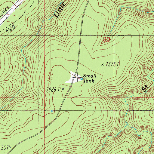 Topographic Map of Small Tank, AZ