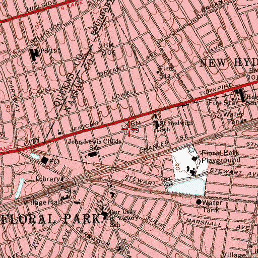 Topographic Map of Christ Lutheran Church, NY