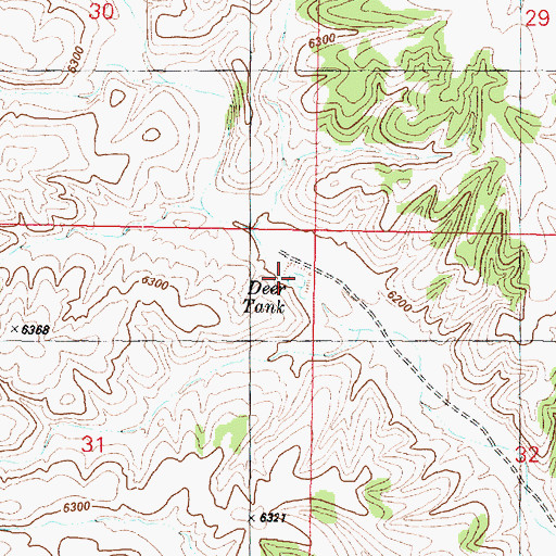 Topographic Map of Deer Tank, AZ