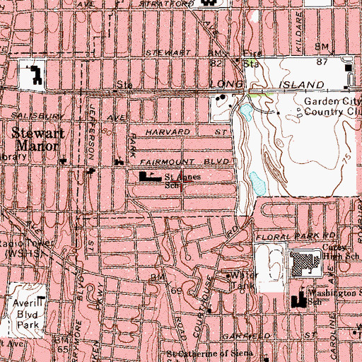 Topographic Map of Saint Anne's Church, NY