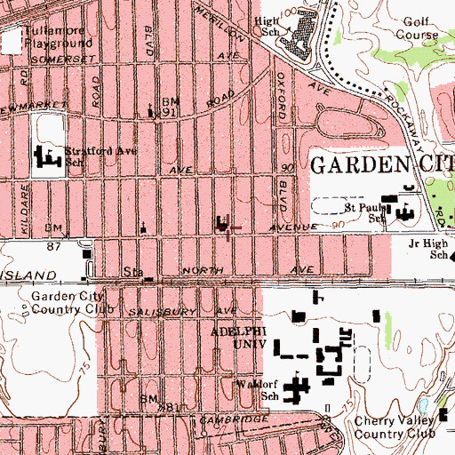 Topographic Map of San Jeong Hyon Alliance Church, NY