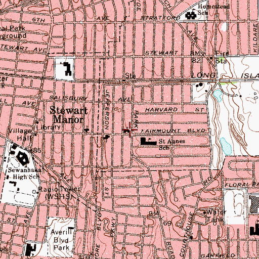 Topographic Map of Shuva Yisrael Messianic Church, NY