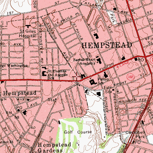 Topographic Map of Greater Bethel Tabernacle Church, NY