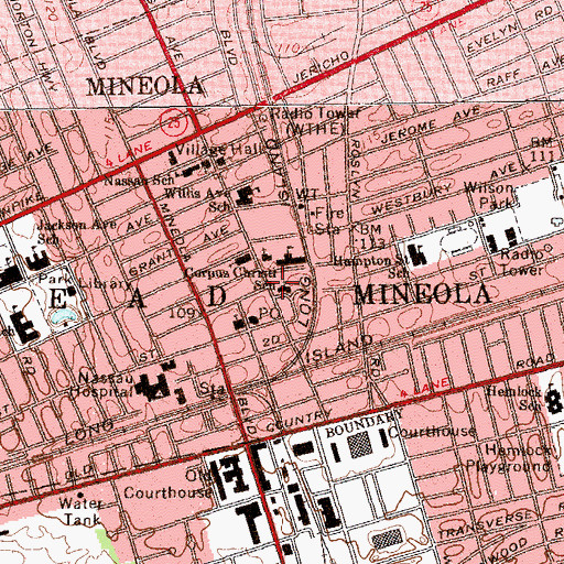 Topographic Map of Church of the Nativity, NY