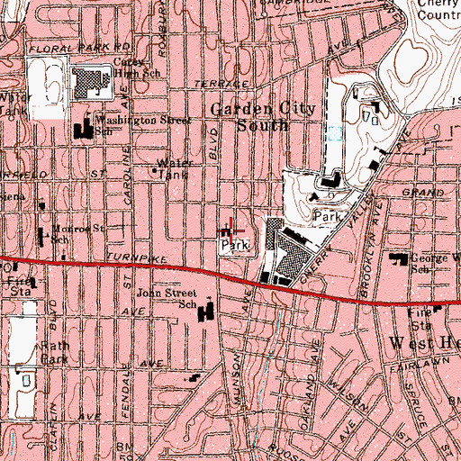 Topographic Map of Saint Andrews Lutheran Church, NY