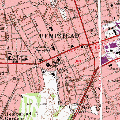 Topographic Map of Chamsarant Korean Methodist Church, NY