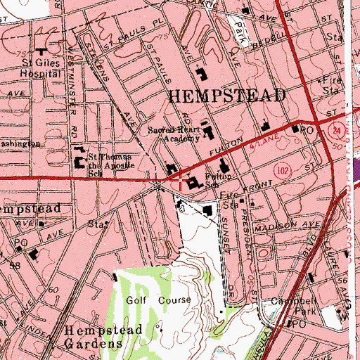 Topographic Map of Iglesia Luterana, NY