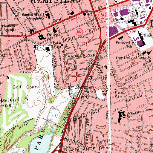 Topographic Map of Mason Temple Church, NY