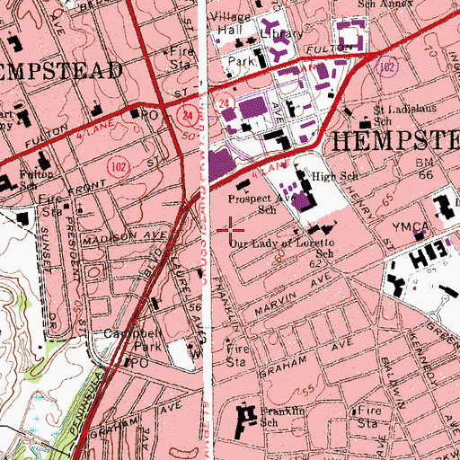 Topographic Map of New Generation Church, NY