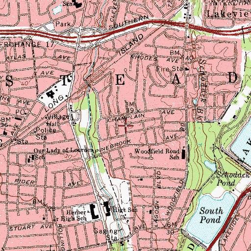 Topographic Map of Church of God of Prophecy, NY