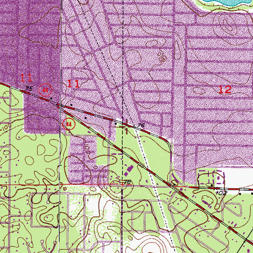Topographic Map of Progress Energy Cell Phone/Microwave tower, FL