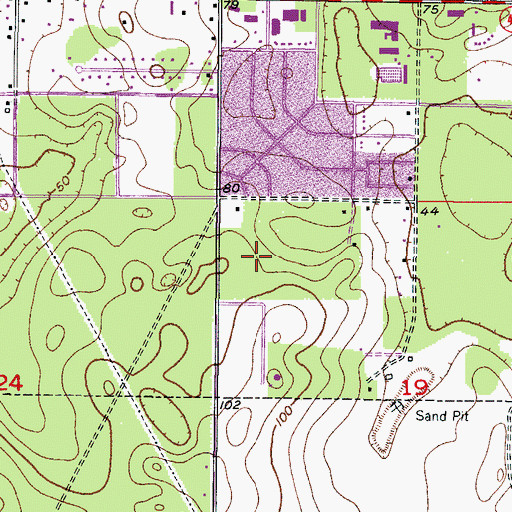 Topographic Map of First Baptist Church of Inverness, FL