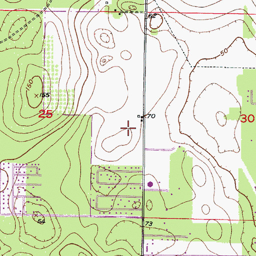 Topographic Map of First United Methodist Church, FL