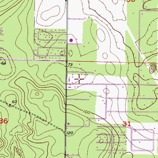 Topographic Map of Grace Bible Fellowship, FL