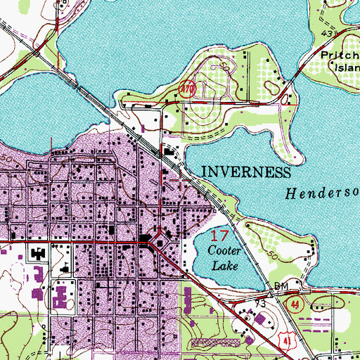 Topographic Map of Citrus County Courthouse Annex, FL