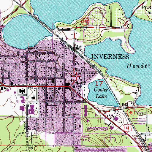 Topographic Map of Citrus County Courthouse, FL