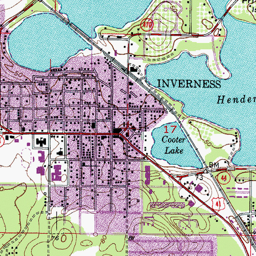 Topographic Map of Old Courthouse Heritage Museum, FL