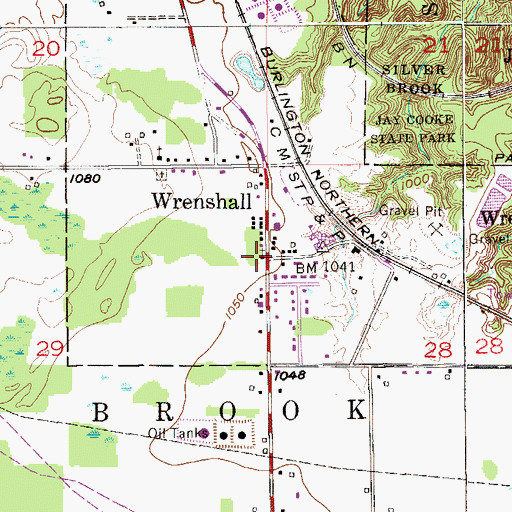 Topographic Map of First Presbyterian Church, MN