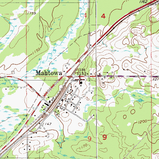 Topographic Map of Salem Lutheran Church, MN