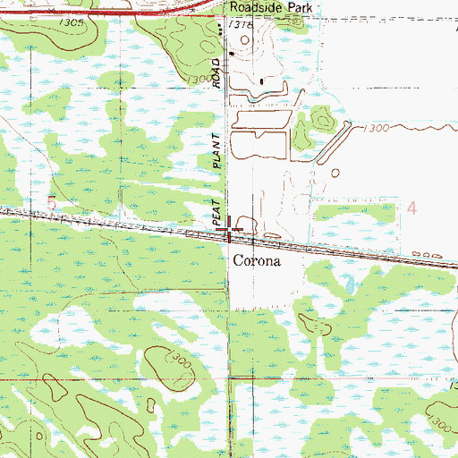 Topographic Map of Corona, MN