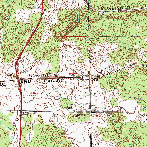 Topographic Map of Barker (historical), MN