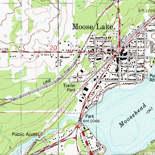 Topographic Map of Hillside Terrace Homes, MN