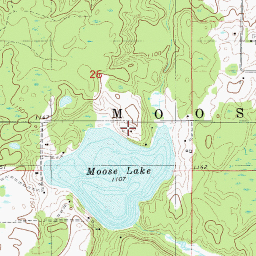 Topographic Map of Wicklunds Campground, MN
