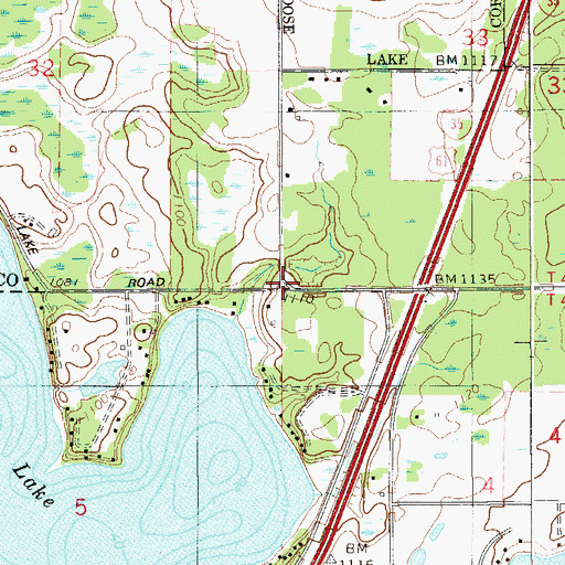 Topographic Map of New Life Tabernacle Church, MN