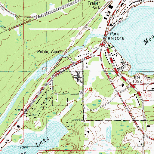 Topographic Map of Mercy Hospital, MN