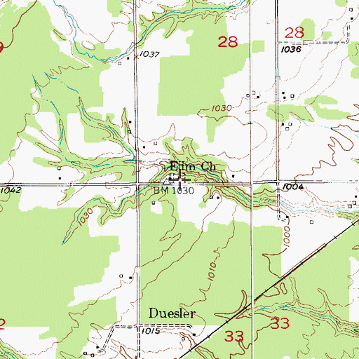Topographic Map of Elim Lutheran Cemetery, MN
