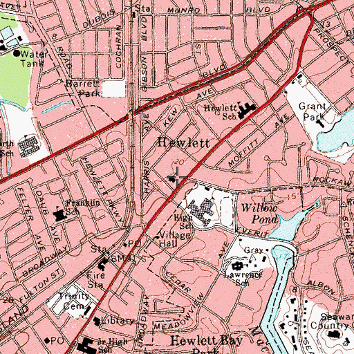 Topographic Map of Saint Joseph's Catholic Church, NY