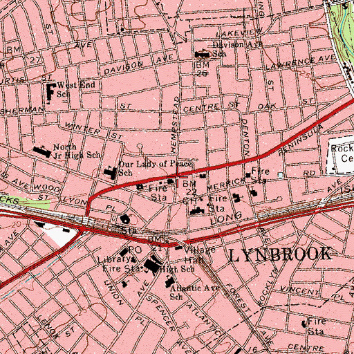 Topographic Map of Christ Episcopal Church, NY